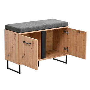 armadietto per ingresso con cuscino cm 84 5x35x54 5 h - ZENWOOD