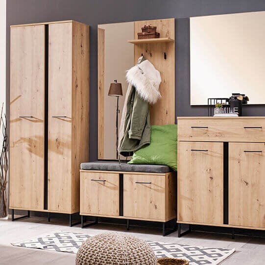 armadietto per ingresso con cuscino cm 84 5x35x54 5 h - ZENWOOD