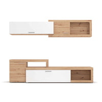 parete attrezzara quattro ante moderna minimal in legno cm 248 5x41 5x201 h - BUDDY