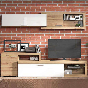 parete attrezzara quattro ante moderna minimal in legno cm 248 5x41 5x201 h - BUDDY