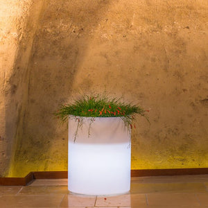 Vaso luminoso RGB con pannello solare cm 50x50x40 - ERIC