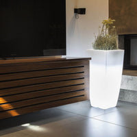 Vaso luminoso RGB con pannello solare cm 33x33x70 - RAYMOND