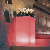 Vaso luminoso RGB con pannello solare cm 40x40x80 - KEVIN