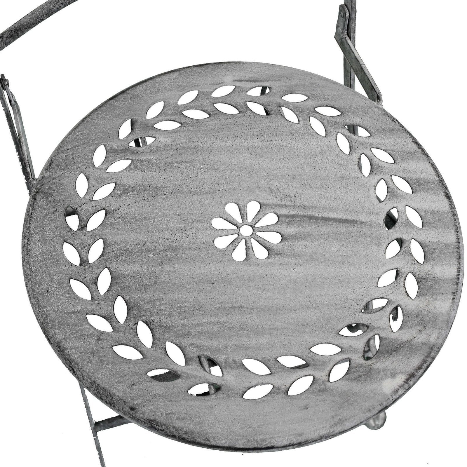 Set tavolino e due sedie bianco ossidato in Acciaio cm 62x62x73 - NARDI