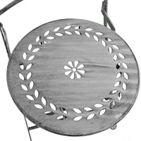 Set tavolino e due sedie bianco ossidato in Acciaio cm 62x62x73 - NARDI