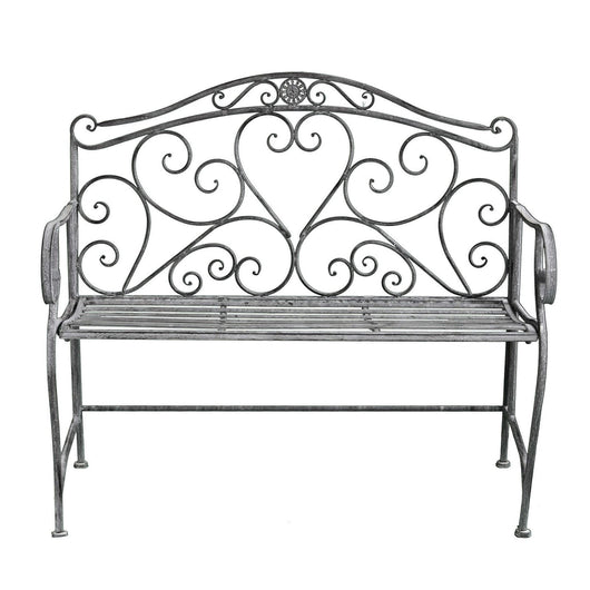 Panca bianco ossidato in Acciaio cm 103x54x95 - NARDI