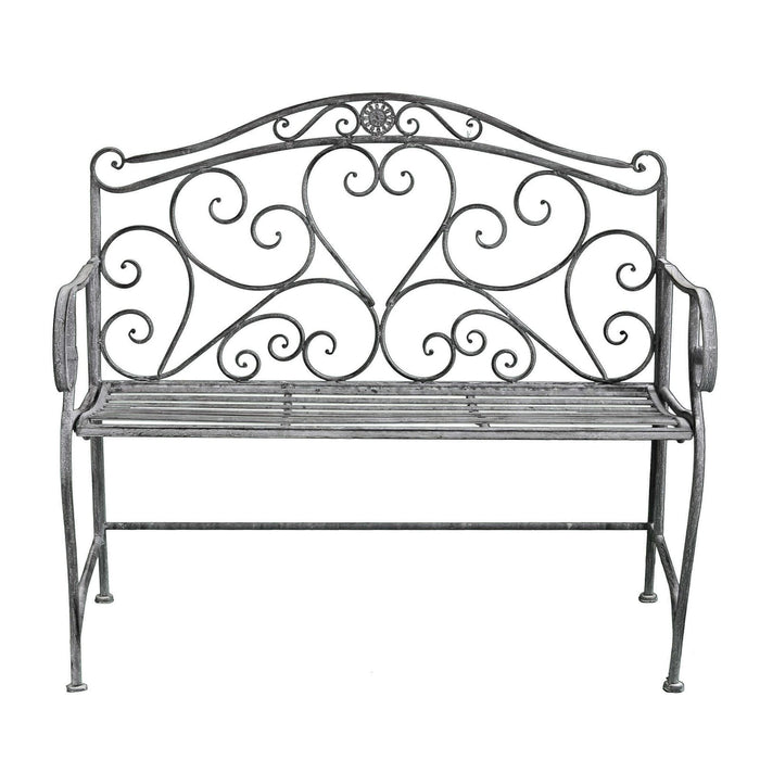 Panca bianco ossidato in Acciaio cm 103x54x95 - NARDI