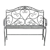 Panca bianco ossidato in Acciaio cm 103x54x95 - NARDI