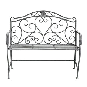 Panca bianco ossidato in Acciaio cm 103x54x95 - NARDI