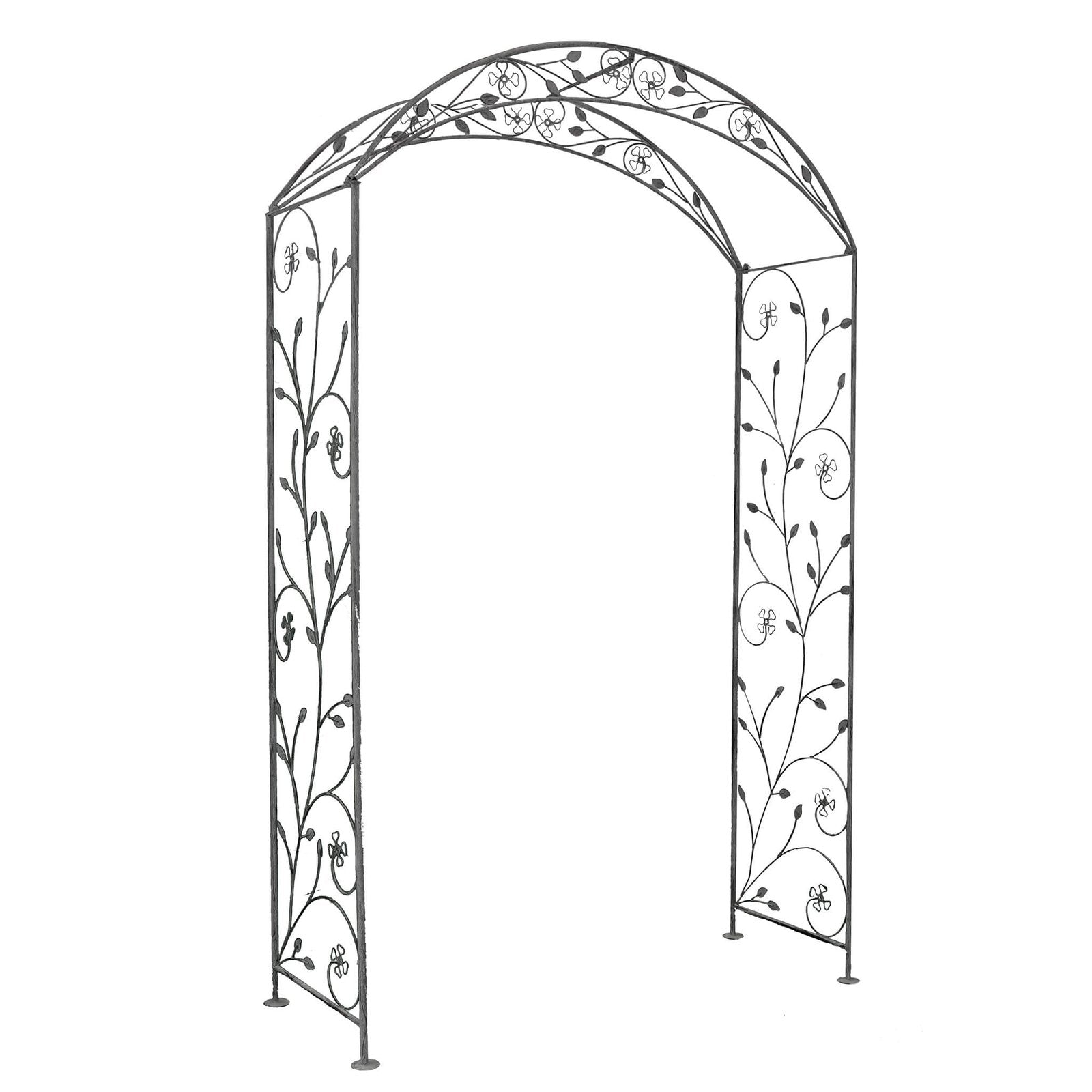 Arco decorativo bianco ossidato in Acciaio cm 135x47 5x230 - NARDI