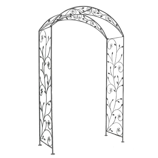 Arco decorativo bianco ossidato in Acciaio cm 135x47 5x230 - NARDI