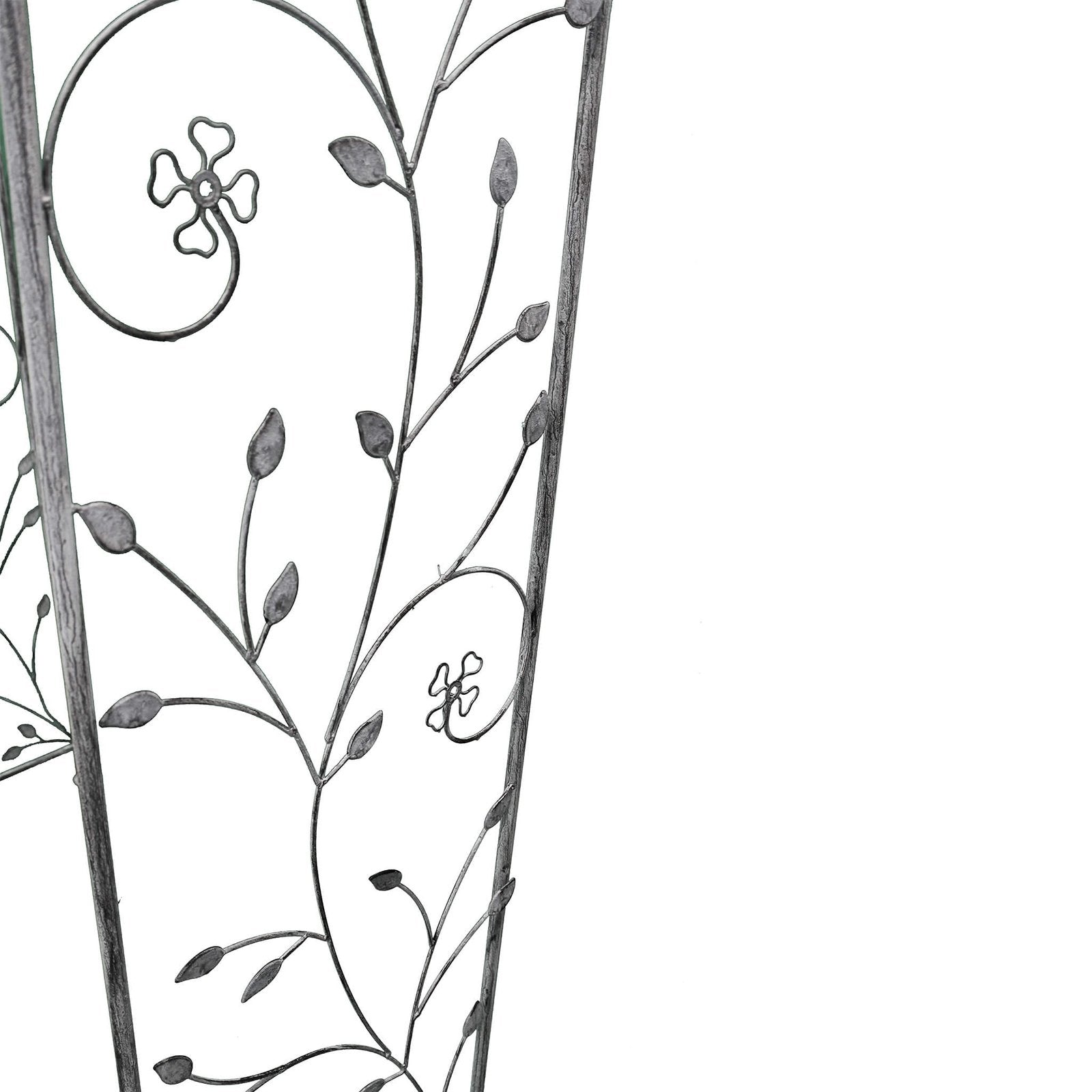 Arco decorativo bianco ossidato in Acciaio cm 135x47 5x230 - NARDI