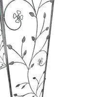 Arco decorativo bianco ossidato in Acciaio cm 135x47 5x230 - NARDI