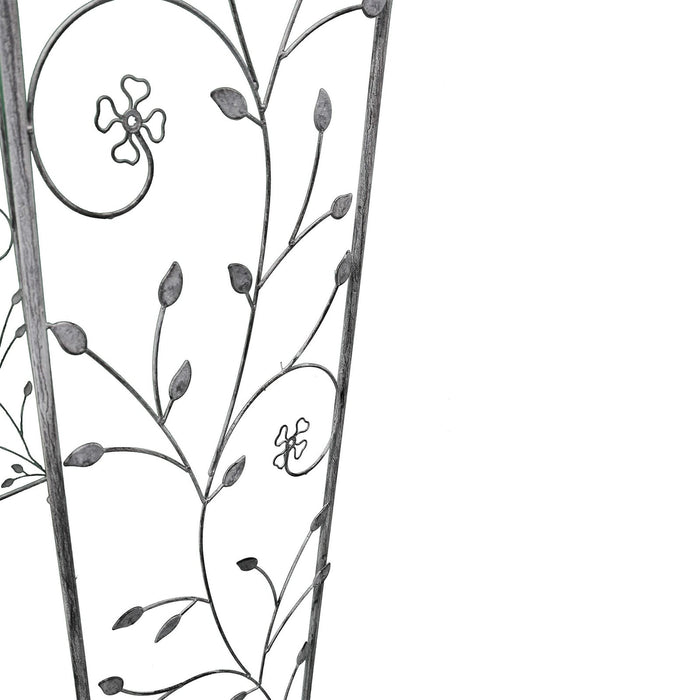 Arco decorativo bianco ossidato in Acciaio cm 135x47 5x230 - NARDI