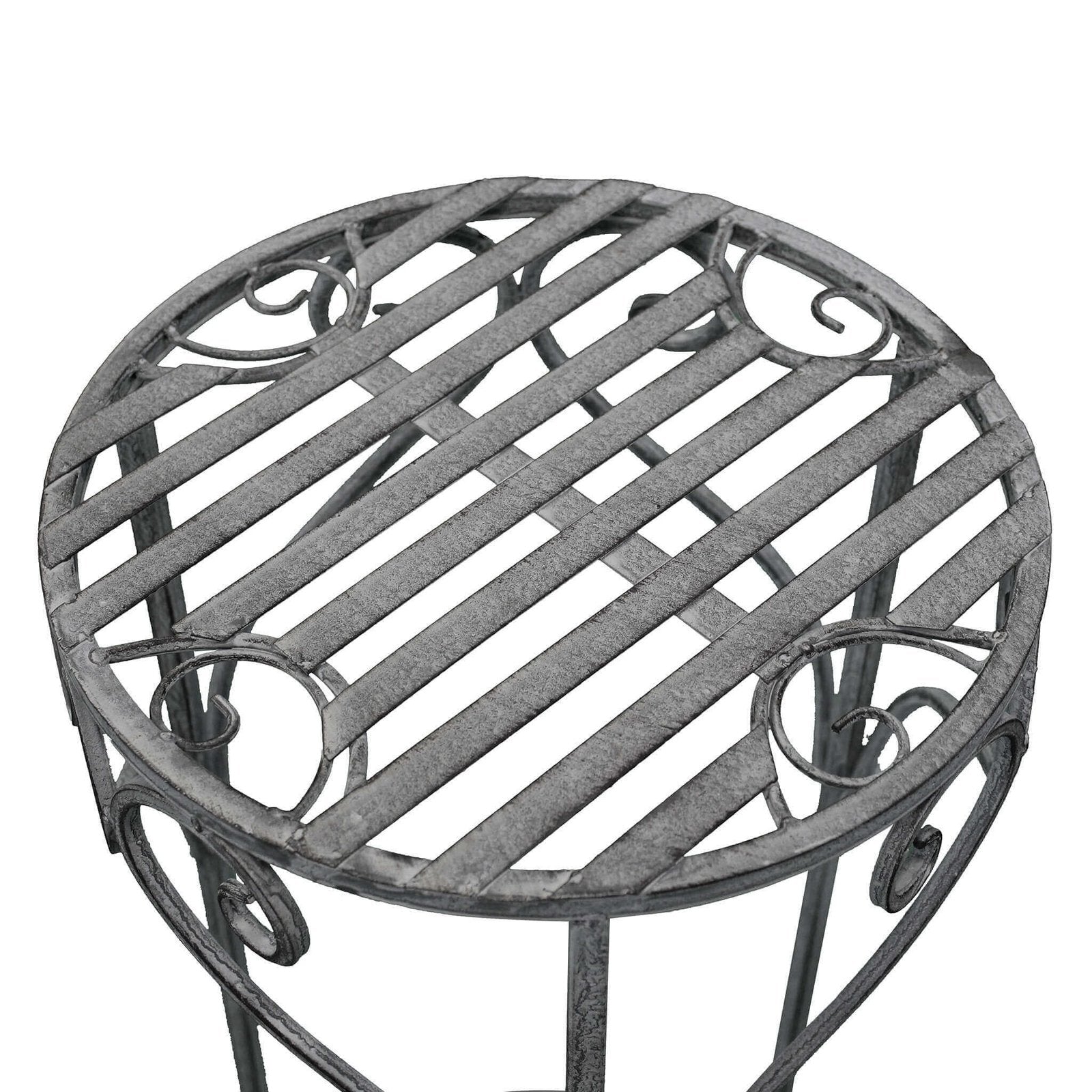 Set di 3 fioriere bianco ossidato in Acciaio cm 32x32x72 - NARDI