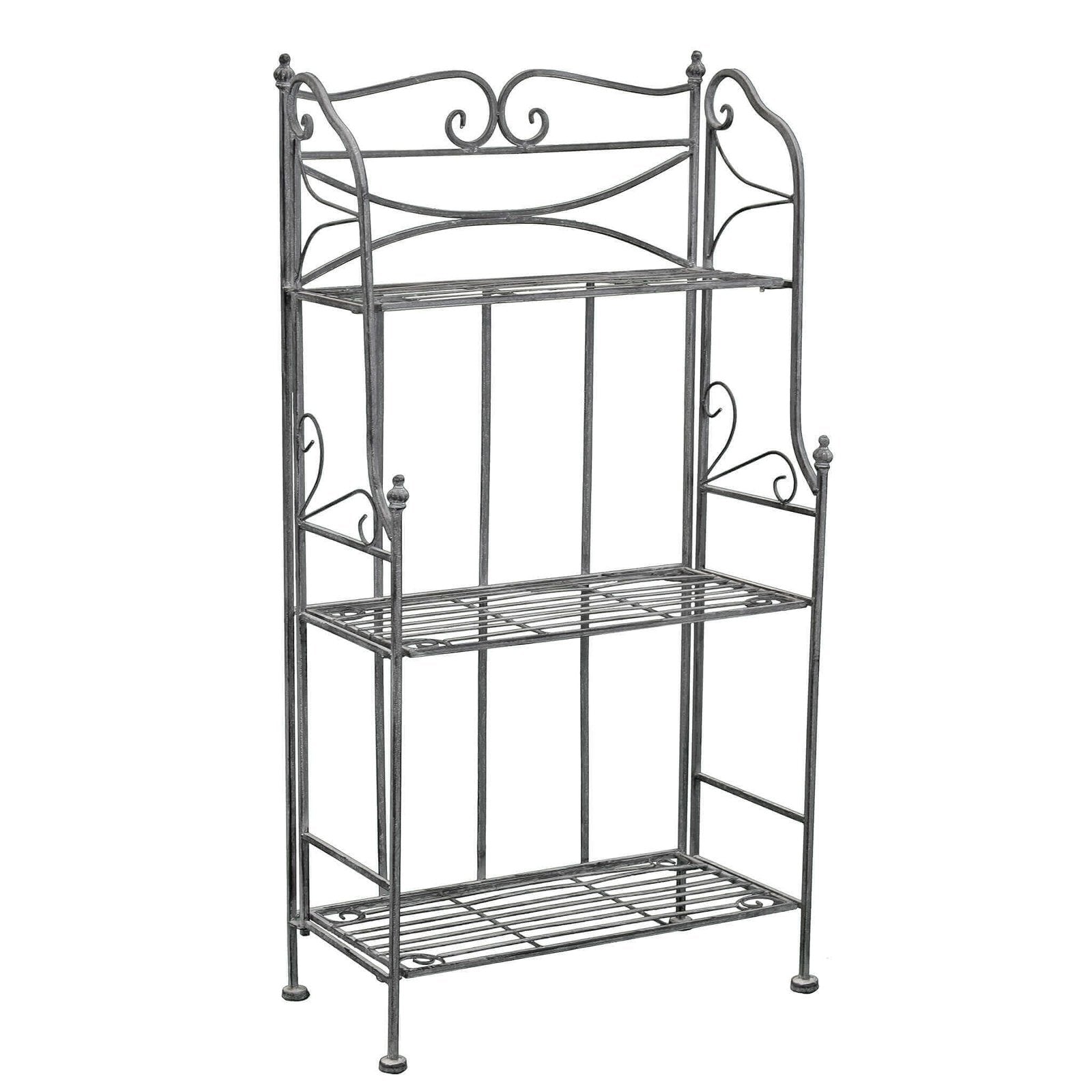 Eatagere 3 piani bianco ossidato in Acciaio cm 61x32x117 - NARDI