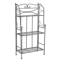 Eatagere 3 piani bianco ossidato in Acciaio cm 61x32x117 - NARDI