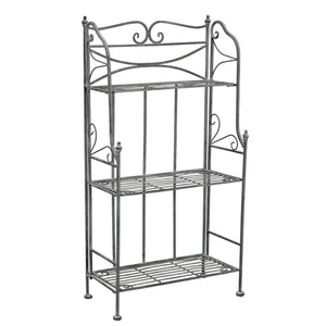 Eatagere 3 piani bianco ossidato in Acciaio cm 61x32x117 - NARDI