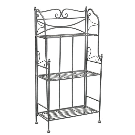 Eatagere 3 piani bianco ossidato in Acciaio cm 61x32x117 - NARDI