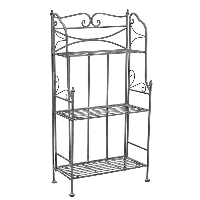 Eatagere 3 piani bianco ossidato in Acciaio cm 61x32x117 - NARDI