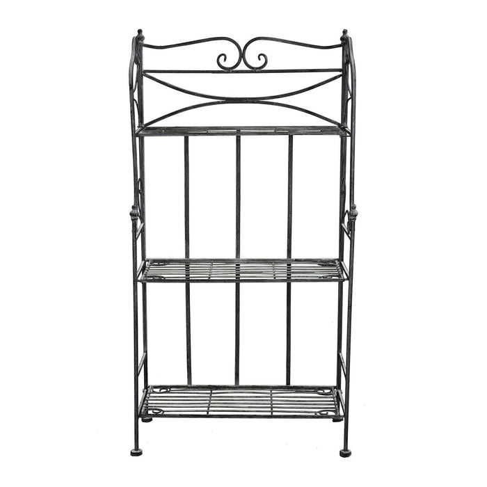 Eatagere 3 piani bianco ossidato in Acciaio cm 61x32x117 - NARDI