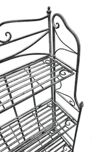 Eatagere 3 piani bianco ossidato in Acciaio cm 61x32x117 - NARDI