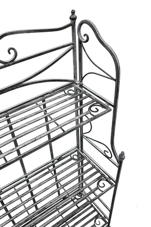 Eatagere 3 piani bianco ossidato in Acciaio cm 61x32x117 - NARDI