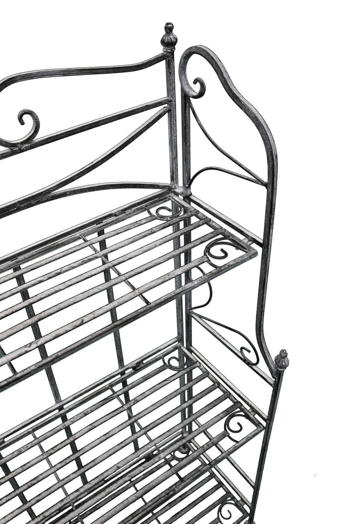 Eatagere 3 piani bianco ossidato in Acciaio cm 61x32x117 - NARDI