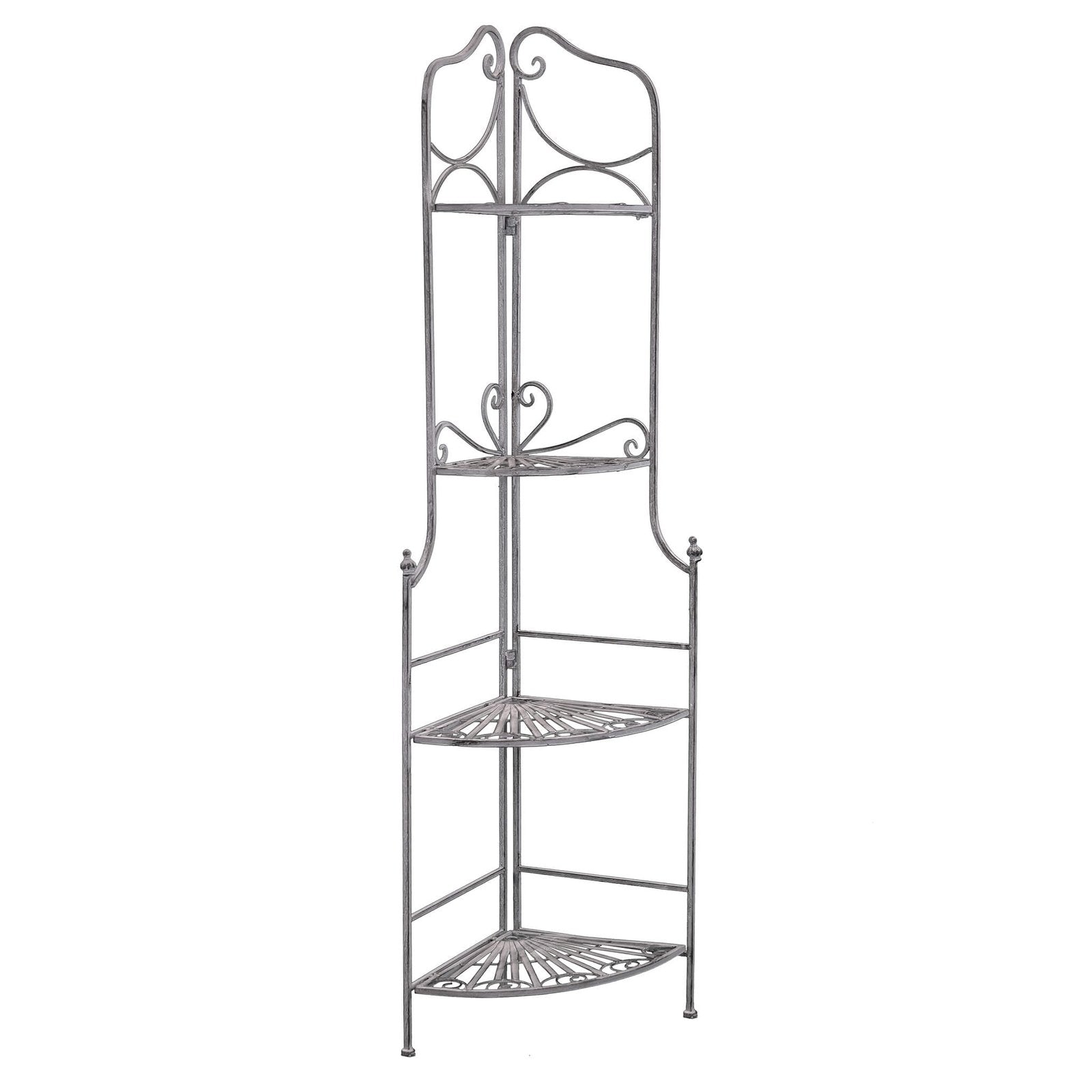 Eatagere 4 piani bianco ossidato in Acciaio cm 49x35x154 - NARDI