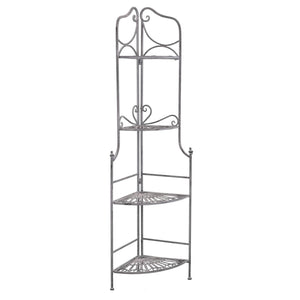 Eatagere 4 piani bianco ossidato in Acciaio cm 49x35x154 - NARDI