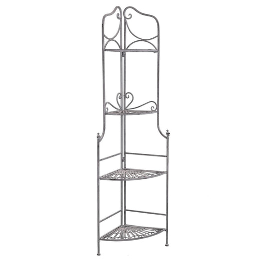 Eatagere 4 piani bianco ossidato in Acciaio cm 49x35x154 - NARDI