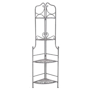 Eatagere 4 piani bianco ossidato in Acciaio cm 49x35x154 - NARDI