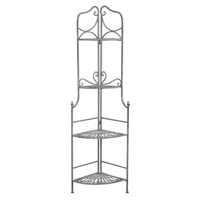 Eatagere 4 piani bianco ossidato in Acciaio cm 49x35x154 - NARDI