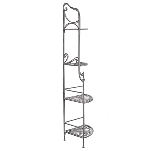 Eatagere 4 piani bianco ossidato in Acciaio cm 49x35x154 - NARDI