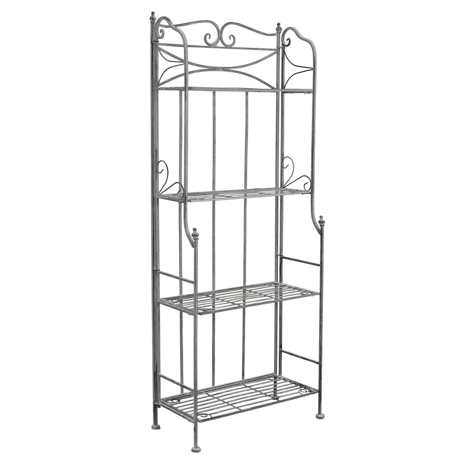 Eatagere 4 piani bianco ossidato in Acciaio cm 61x32x156 - NARDI