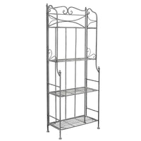 Eatagere 4 piani bianco ossidato in Acciaio cm 61x32x156 - NARDI