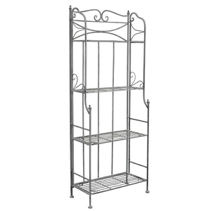 Eatagere 4 piani bianco ossidato in Acciaio cm 61x32x156 - NARDI