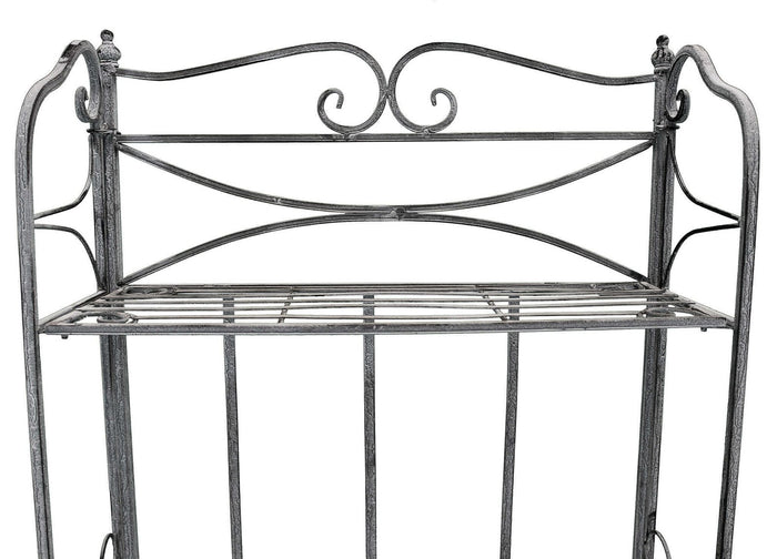 Eatagere 4 piani bianco ossidato in Acciaio cm 61x32x156 - NARDI