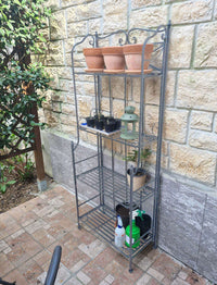 Eatagere 4 piani bianco ossidato in Acciaio cm 61x32x156 - NARDI