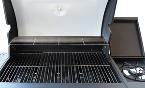 Barbecue a gas Inox 4 fuochi + 1 in Acciaio cm 133x57x112 - ANGUS