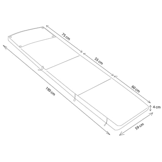 Cuscino da esterno idrorepellente per lettino - LETTINO