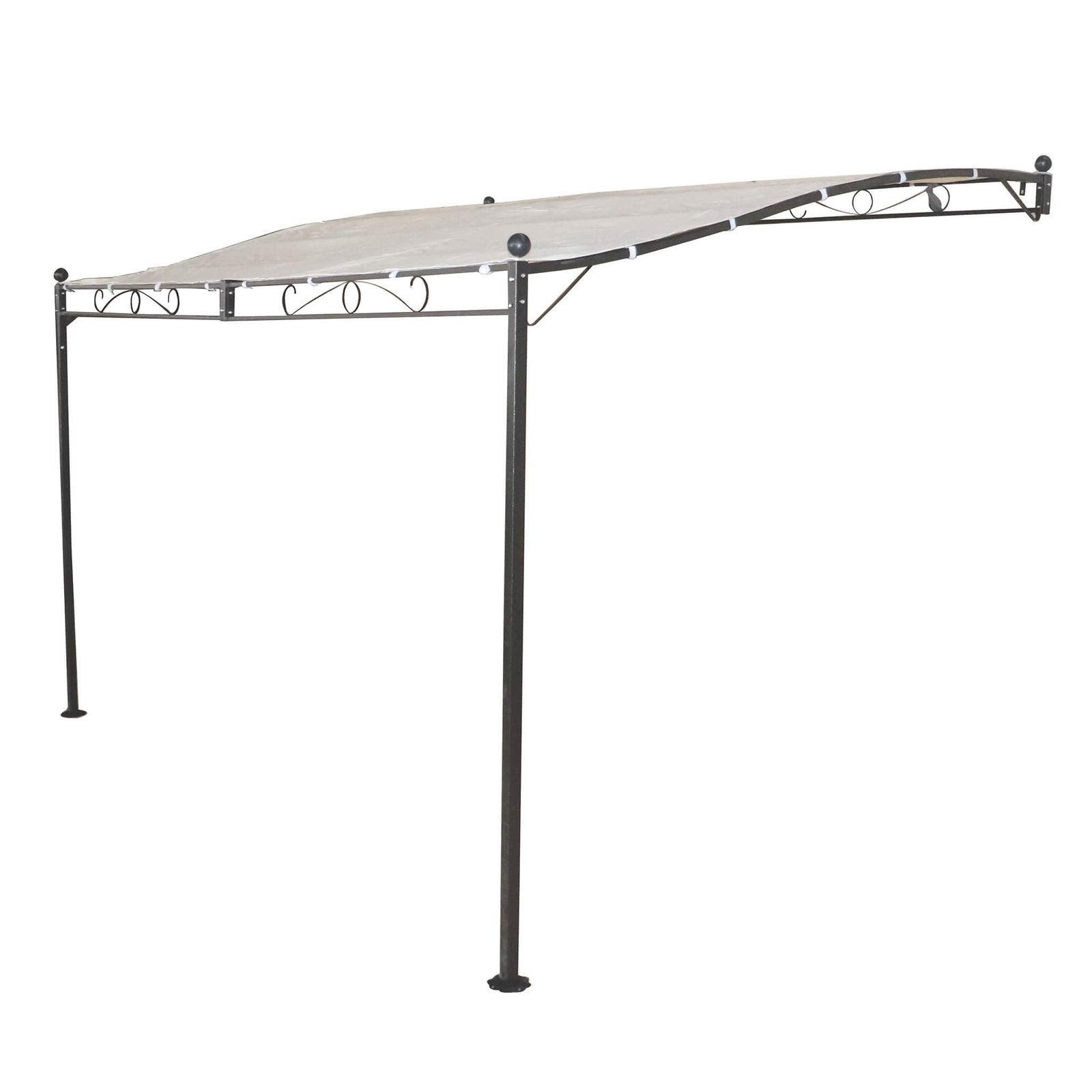 Pergola da Giardino addossata 3 5x2 5 in acciaio poliestere - MERLIN
