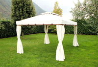 Gazebo da Giardino 3x3 con pareti laterali in alluminio poliestere - GRANT