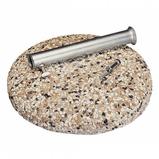 Base ombrellone palo centrale mini kg 15 diametro 35 mm in acciaio cemento - BASE