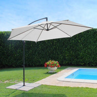 Ombrellone da Giardino Rotondo 3 decentrato in acciaio - NILO