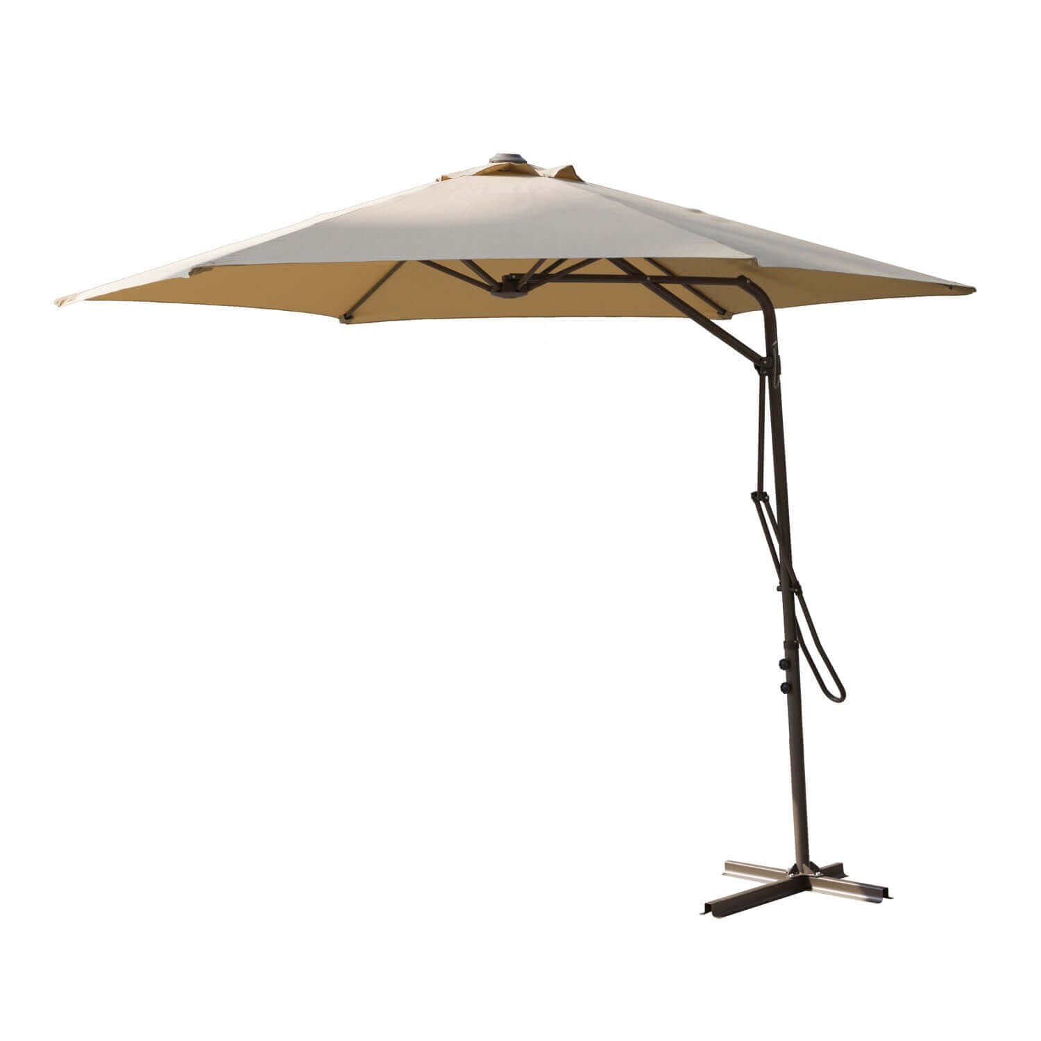 Ombrellone da Giardino Rotondo 3 decentrato in acciaio - MUSON