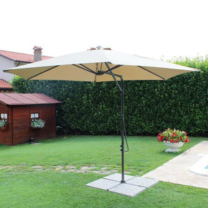 Ombrellone da Giardino Rotondo 3 decentrato in acciaio - MUSON