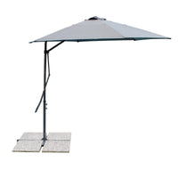 Ombrellone da Giardino decentrato 2 5x2 5 in acciaio - MUSON