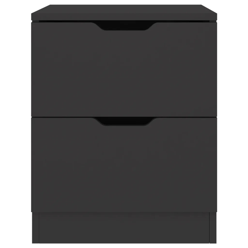 Comodini 2 pz Neri 40x40x50 cm in Truciolato cod mxl 30005