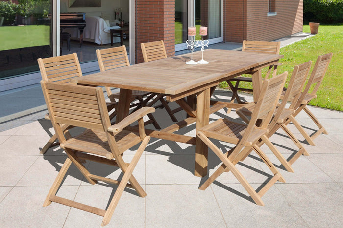 Sedia da Giardino Pieghevole in Legno Teak cm 42x51x85 - THOR